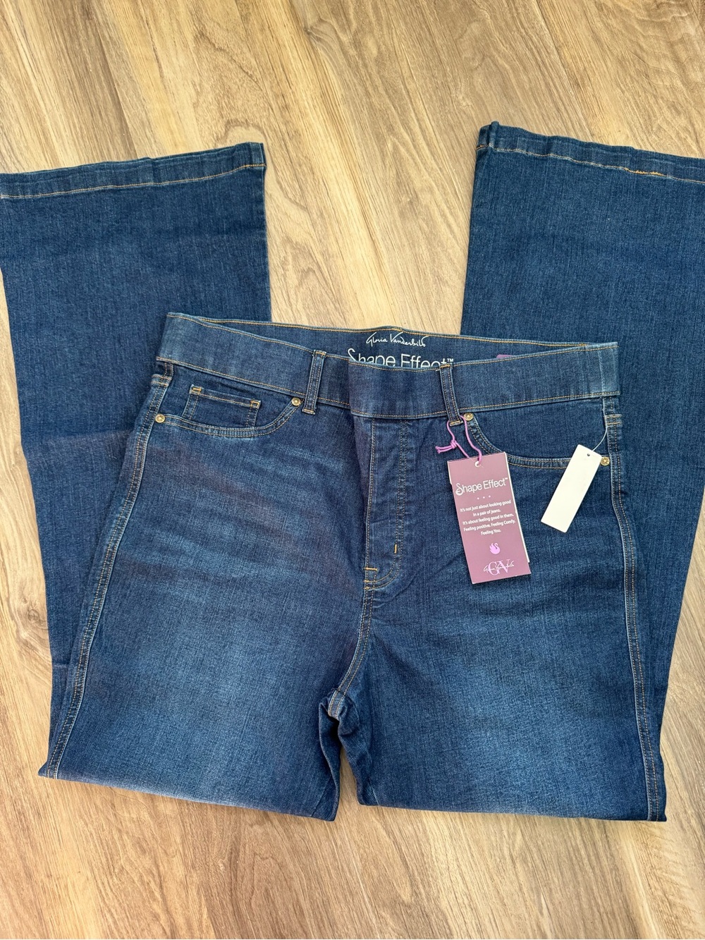 Gloria Vanderbilt Dark Blue Wide Leg Jeans